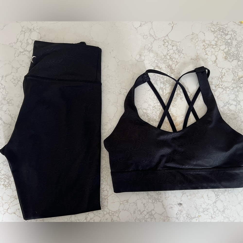 ZYIA paisley legging and bra bundle